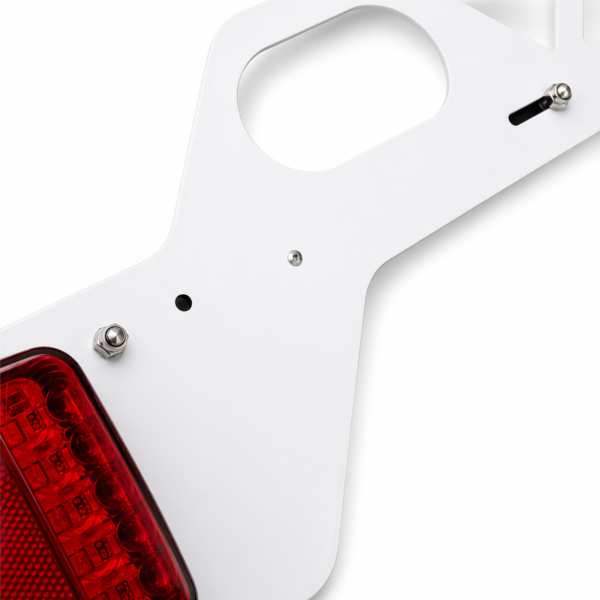 left LED and number plate